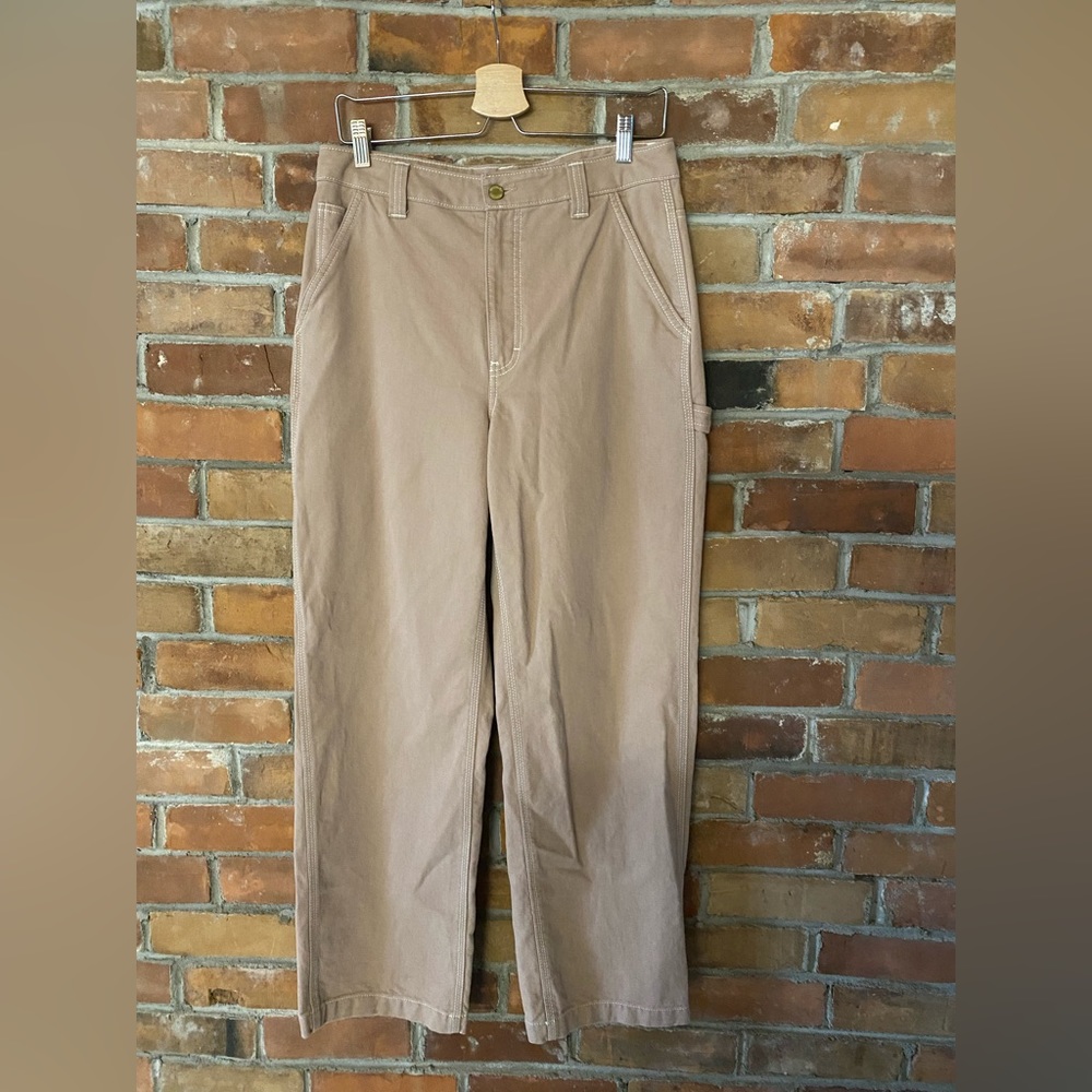 ARITZIA TNA the greenwich pant cargo carpenter straight leg pants size 10 - Picture 2 of 7